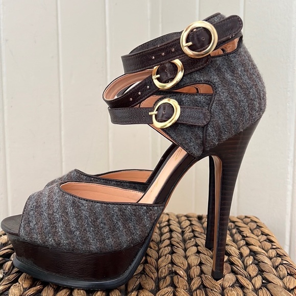 Anthropologie Luisa Barcelos Peep Toe platform heels - Picture 1 of 11